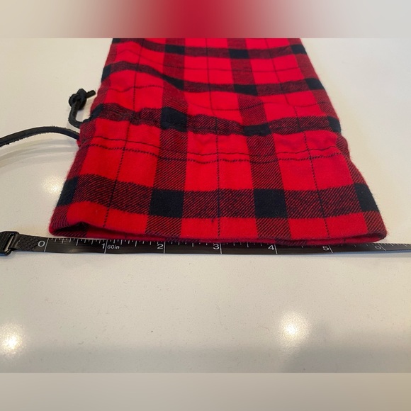 Filson Red Lumberjack Buffalo Plaid Flannel Wine Bottle Gift Bag Leather Strap - Picture 4 of 8